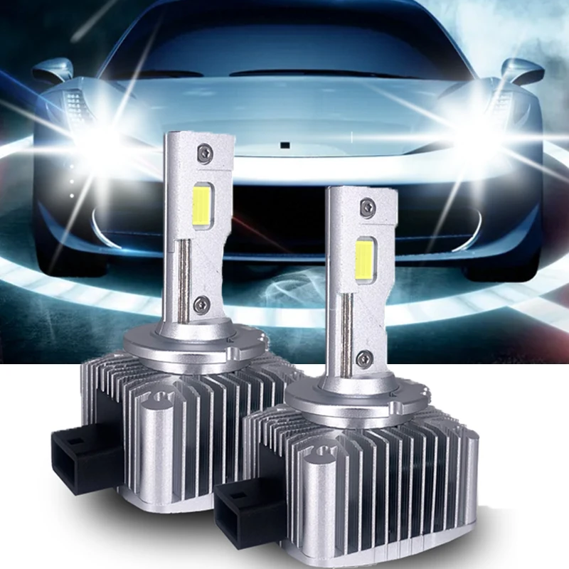 

2pcs D3S LED Headlights D1S D2S D4S D5S D8S 120W Xenon Lights Turbo LED Two Sided CSP Chip D1R D2R D3R Plug and Play