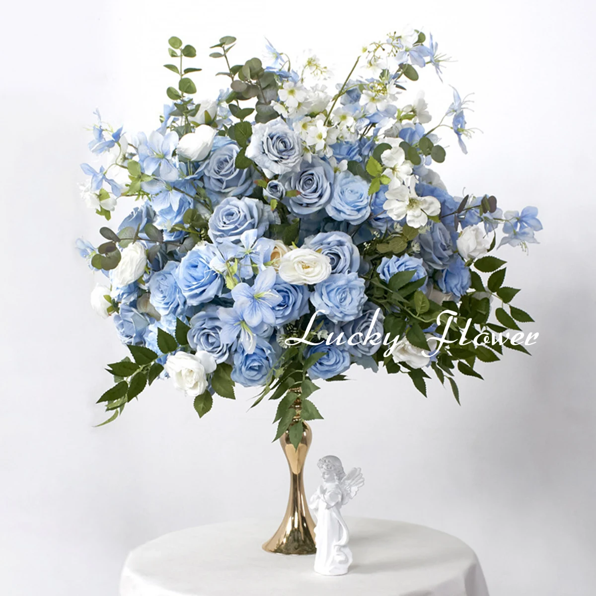 

60cm Blue Color Artificial Flower Ball Wedding Decoration Road lead Table Centerpieces Flower Ball Floral Backdrop Arrangement