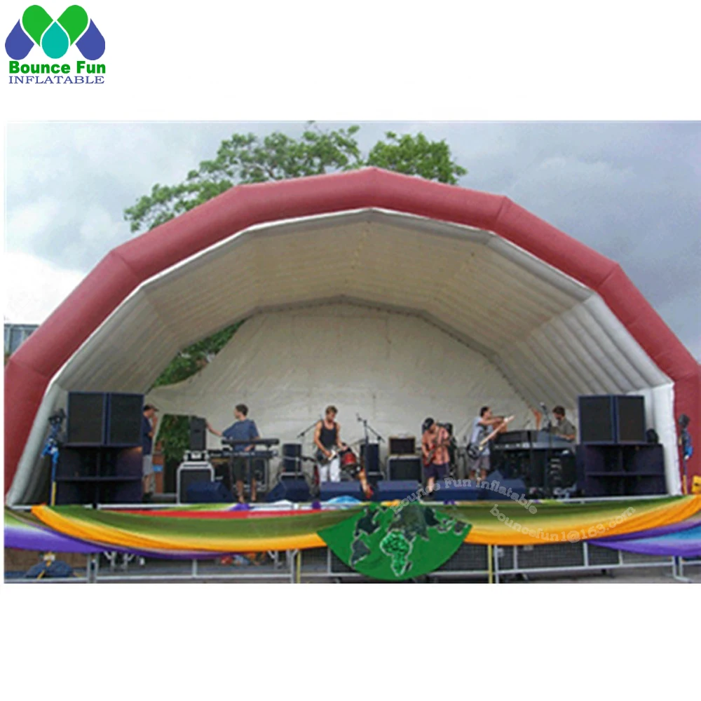 New Produ While Inflatable Stage Tent,portable Roof Cover Shelter Event Canopy For Outdoor Activities And Promotion Display