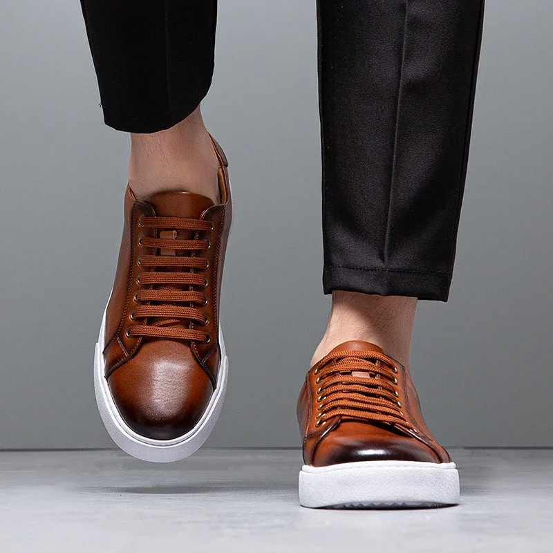 king-size wersja na co dzień modne buty męskie buty na co dzień deskorolkowe wszechstronne trampki mieszkania wsuwane wygodne buty deskorolkowe 38-49