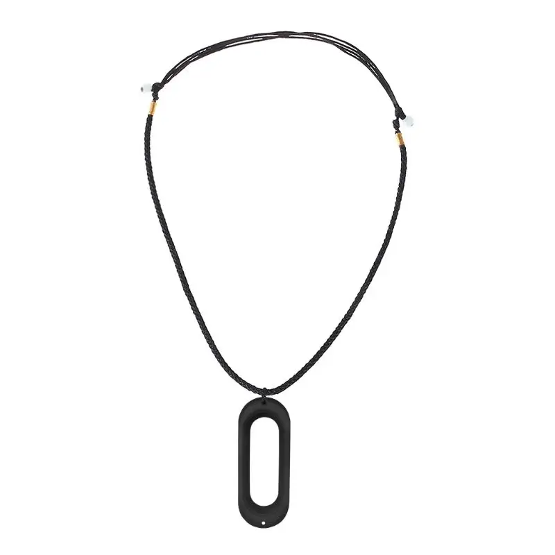 Double Holes Silicone with DIY Necklace Lanyard Decoration for Xiaomi Band 4/3 Pendant Protective Cover Accessories