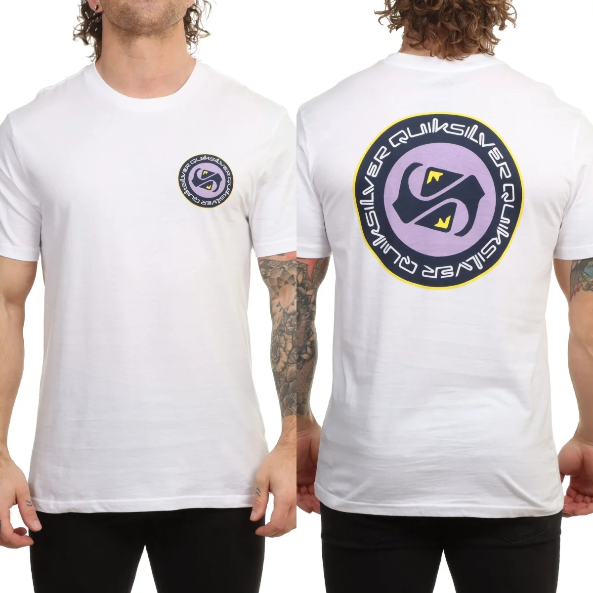 Rare Quik Surfing Silver Graphic Cotton T-shirt Unisex Summer Short Sleeve Fashion Brand Tee Luxury Casual Vintage Tees