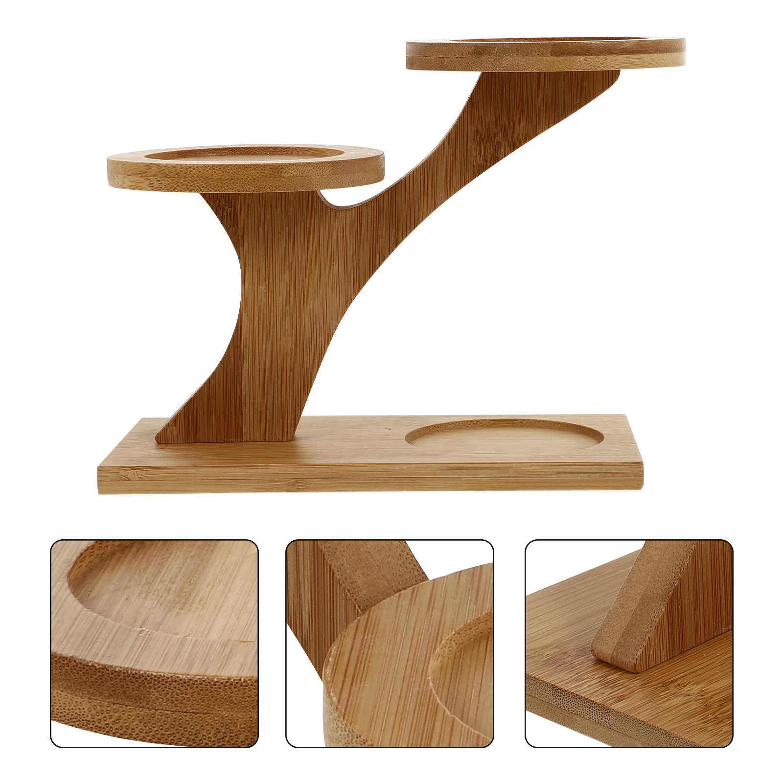 

Bracket Multi-Layer Small Flower Stand Office Ladder Plants Wood Decor Desktop Flowerpot