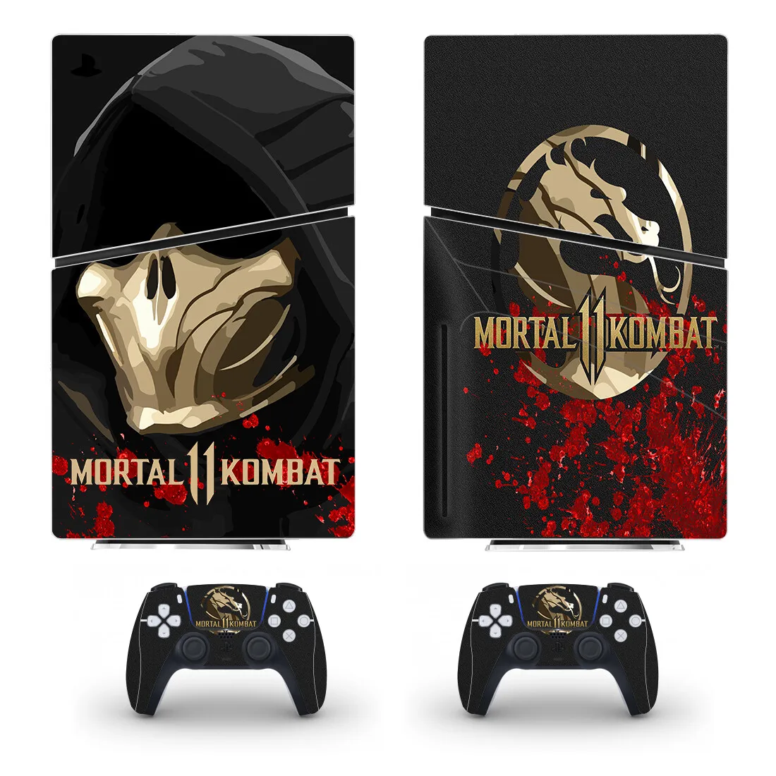 Mortal Kombat PS5 Slim Disc Skin Sticker Decal Cover for Console and 2 Controllers New PS5 Slim Disk Skin Vinyl