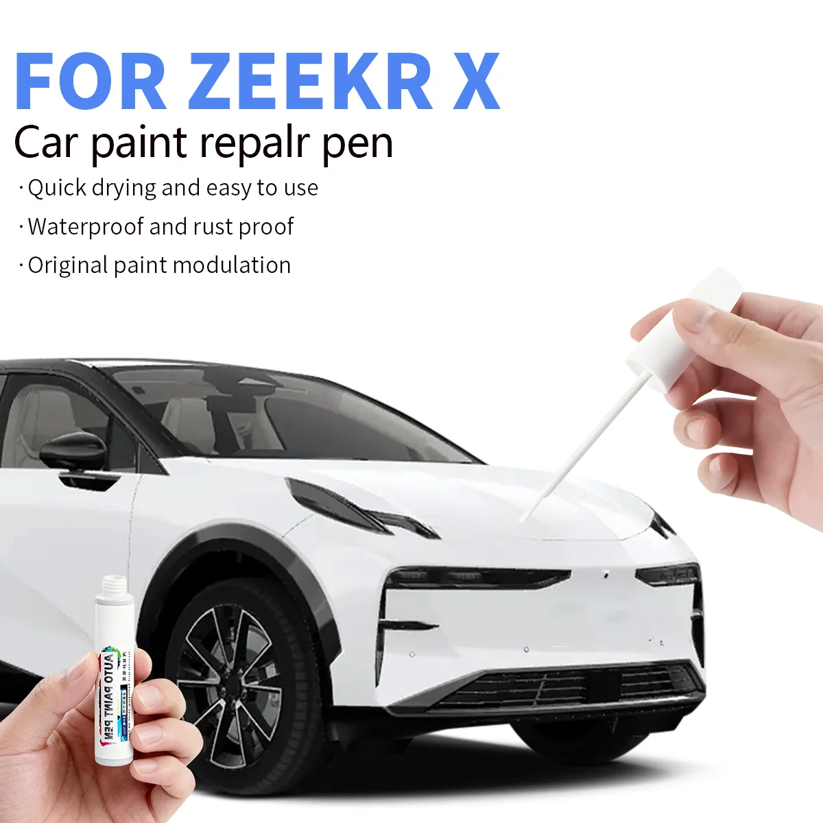 For ZEEKR X 2023-2025 SEA2 Paint Repair Pen Touch Up Scratch Remover DIY Auto Accessories Black White Beige Green Gray Blue Pink