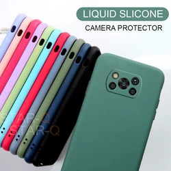 Nova capa completa de silicone líquido para xiaomi poco x3 nfc m2 f2 pro x2 global original macio capas protetoras traseiras