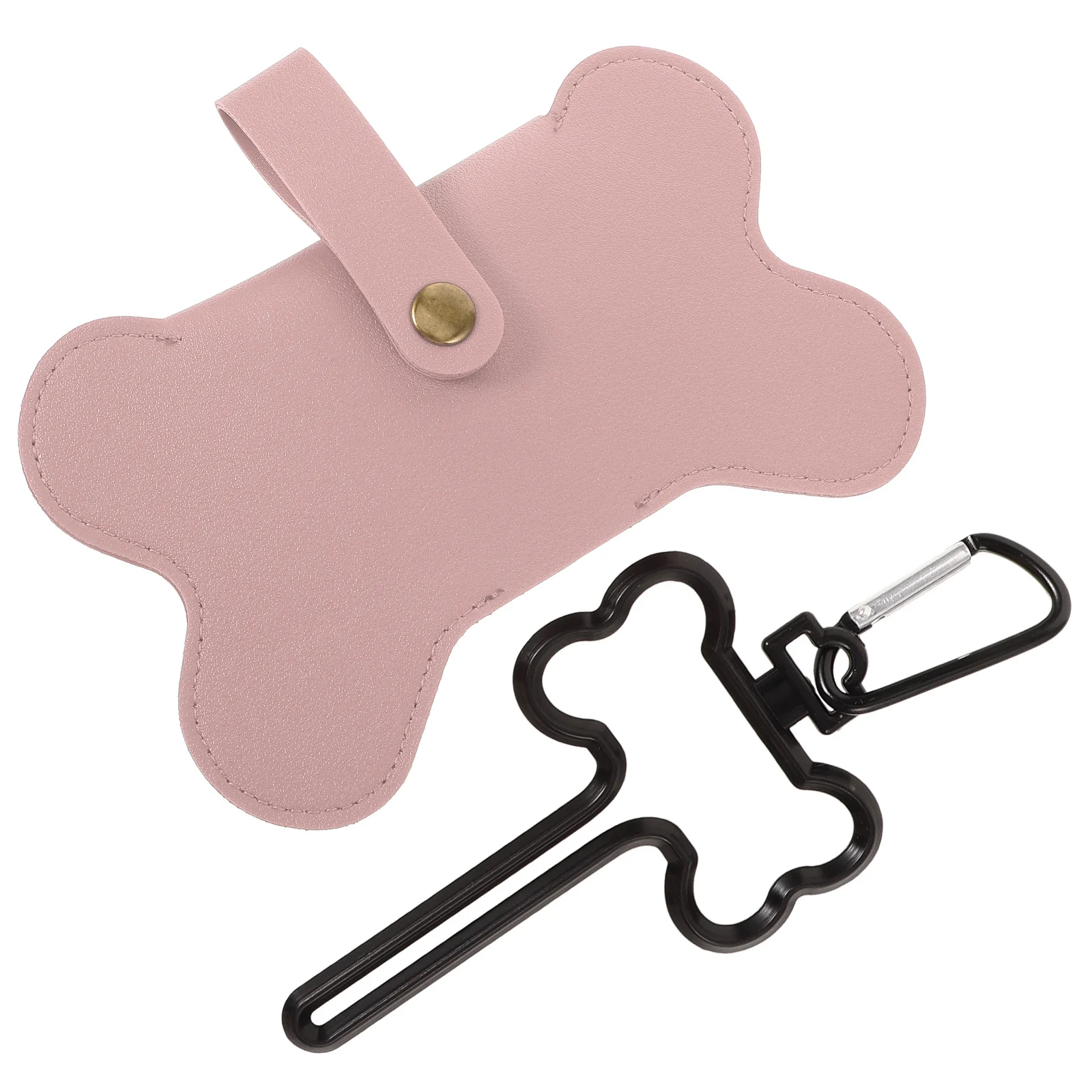 

Pet Poop Bag Holder Portable PU Material Dog Waste Bag Dispenser with Hanging Hook for Convenient Dog Walking Pet Supply