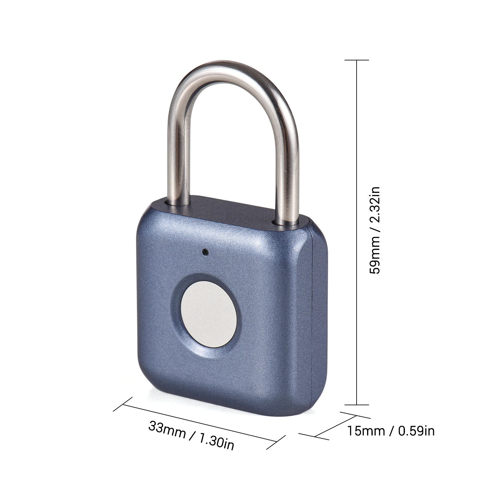 Mini Fingerprint Padlock USB Rechargeable Fingerprint Lock 20 Fingerprints IPX2 Splashproof Anti-Theft Security Padlocks