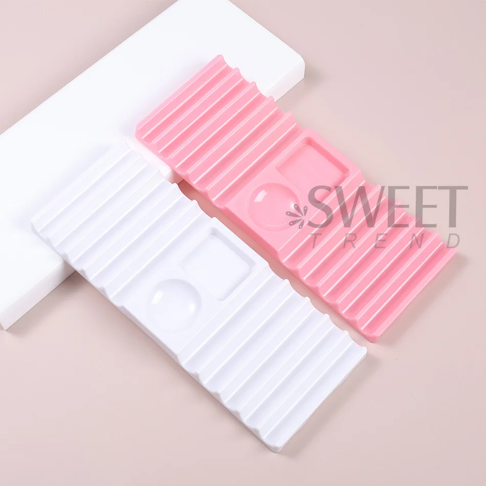 1/2 Stück Dual-Form-Halter aus Kunststoff für Nagelkunstwerkzeuge, Nagelpinselhalter, Aufbewahrung für Nagelverlängerungsformen, Palette-Werkzeuge – Detail 7