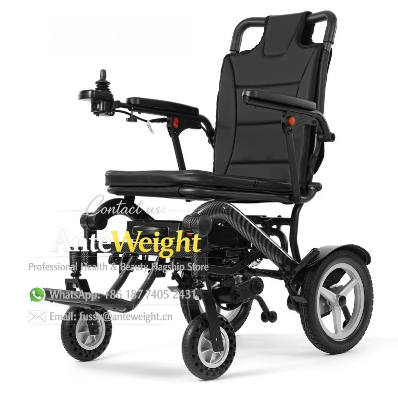 24V 6Ah Lithium Battery Outdoor Travel Power Wheelchair Ultra Lightweight Foldable Electric Wheelchair for Sale