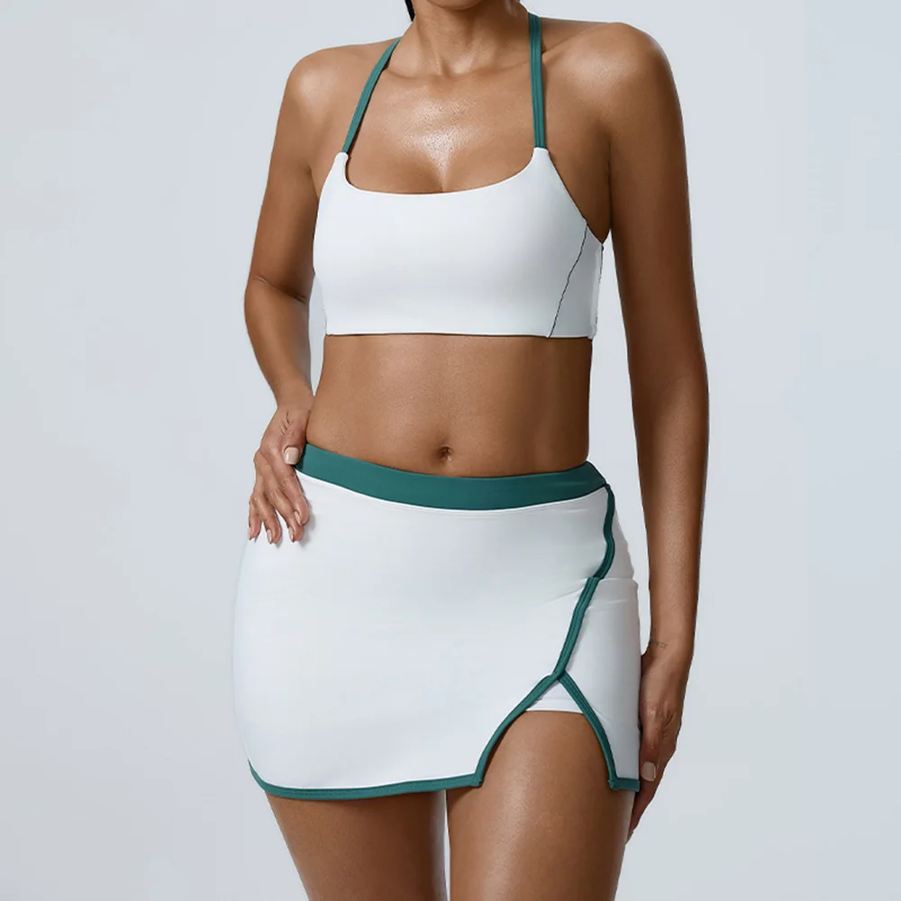 Yoga Set 2 Piece Sportswear Gym Clothes Women Sports Set Sport Bra Top High Waist Shorts Fitness Suit Running Workout Tracksuit
