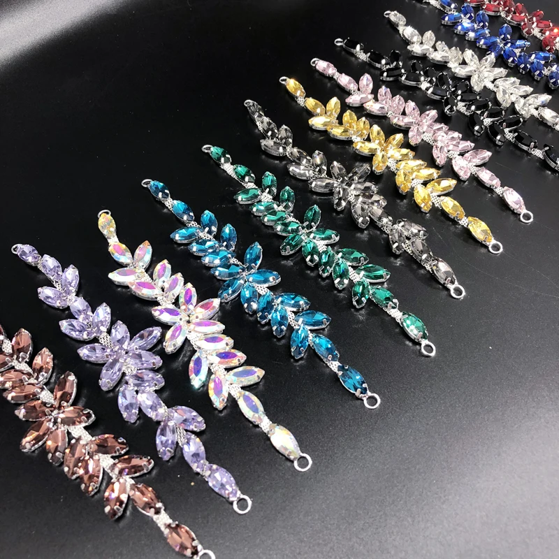 Strass Applique argento fondo Glitter Flatback accessori per cucire cristalli cucito strass di cristallo trasparente matrimonio fai da te