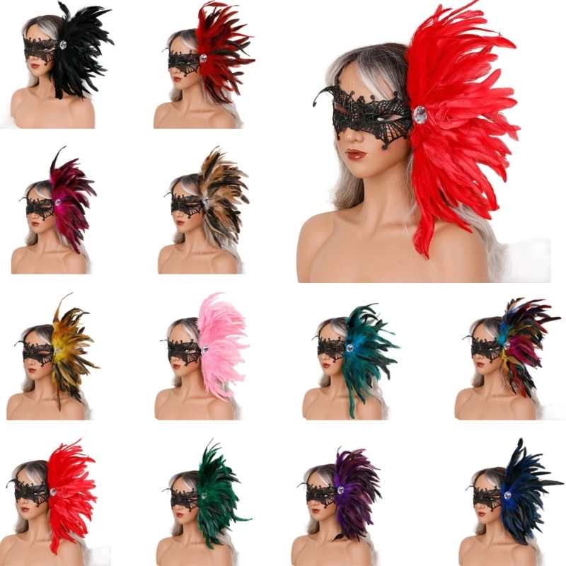 

124A Womens Masquerades Mask Venetians Mask Halloween Mardi Gras Costumes