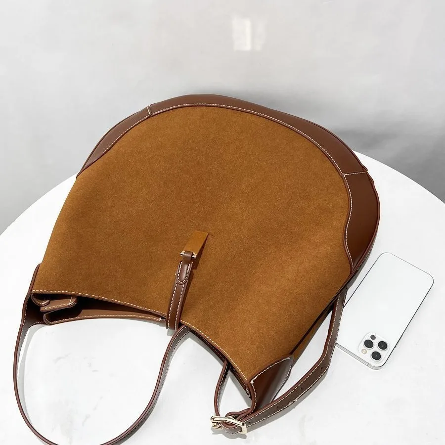 Stylish Minimalist Designer Crossbody Diaper Bag For Women Luxury Leather Tote Large Capacity Elegant Shoulder Bag Simple - view 4