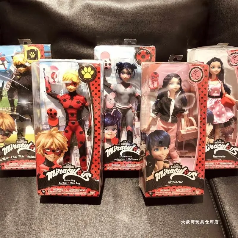 27cm New Miraculous Anime Figure Ladybug Marinette Rena Rouge Cat Noir Action Figure Doll Model Girl Birthday Gift Collectibles