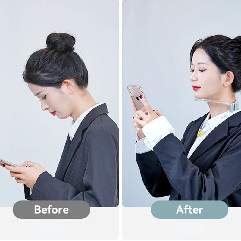 Dispositivo de tracción Cervical ajustable de doble barbilla, soporte para el cuello, corrección de postura de columna vertebral, entrenamiento de cuello, dispositivos de Estiramiento facial