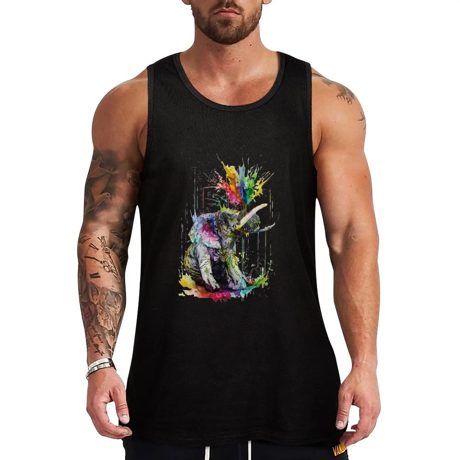 

Elephant Tank Top clothes for men summer bodybuilding man training weight vest sleeveless vest men