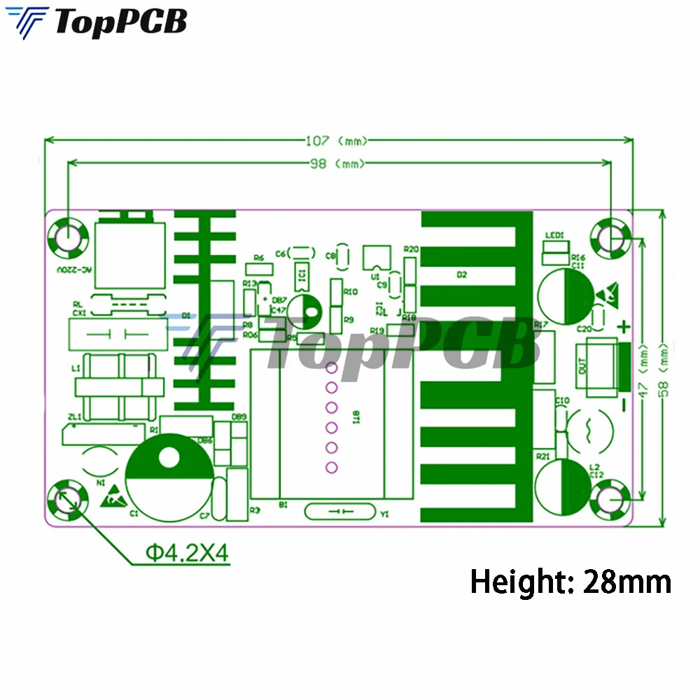 100W 100-240V to DC 24V 4A 6A switching power supply module AC-DC Step-down module