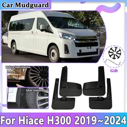 Car Mud Flaps Fender For Toyota Hiace H300 2019~2024 GranAce Mudguards Splash Guards Front Rear Anti-splash Mudflaps Accessories
