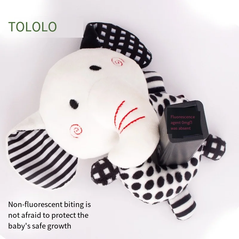 Newborn visual training black and white hand grip rattle exercise baby gripping ability to soothe baby toys importable