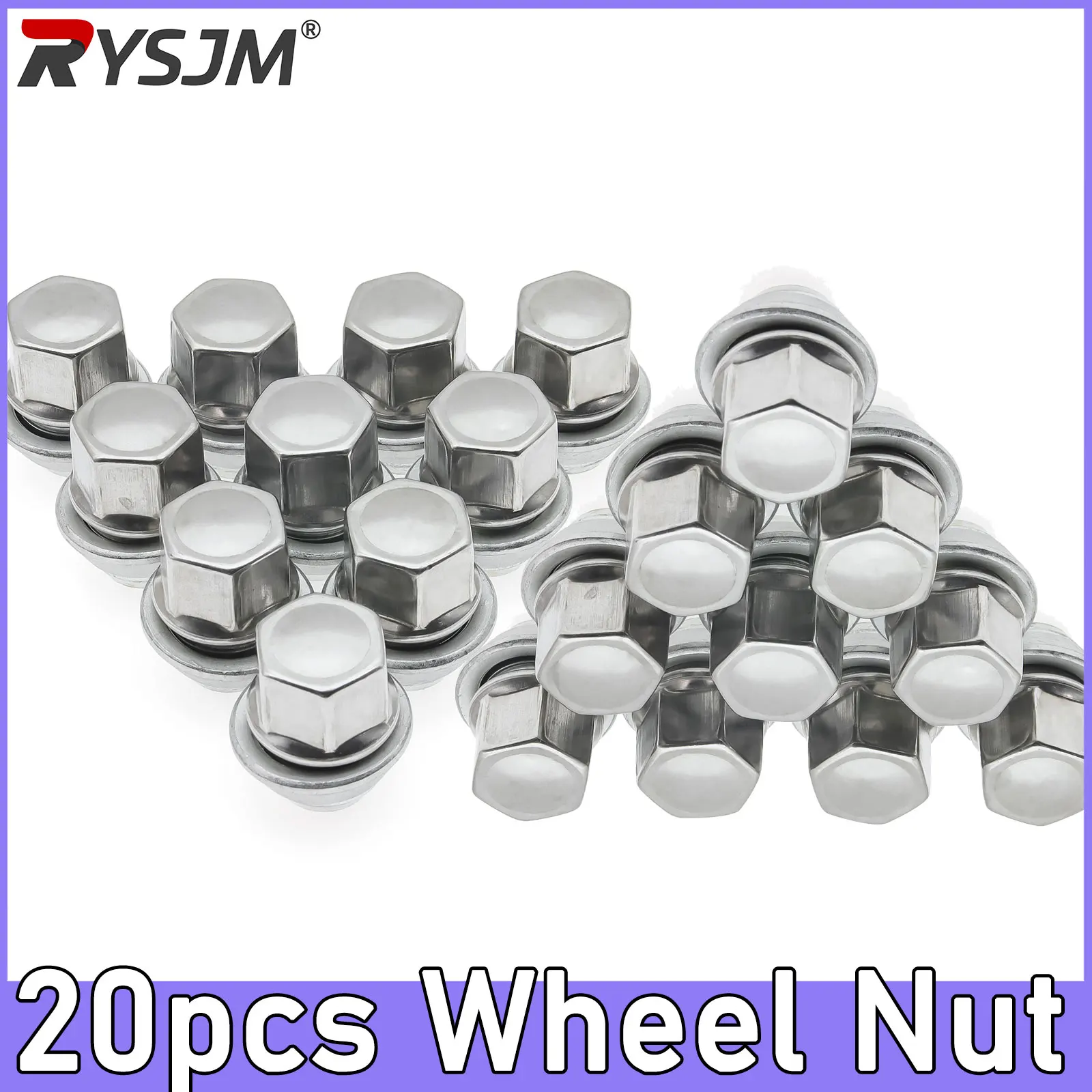 

﻿ 20PCS M12x1.5 19MM Alloy Steel Wheel Nuts Bolt Lug Stud Tyre Nut For Ford Fiesta Mondeo C-Max Focus MK1 MK2 ST RS Tire Bolt Sc