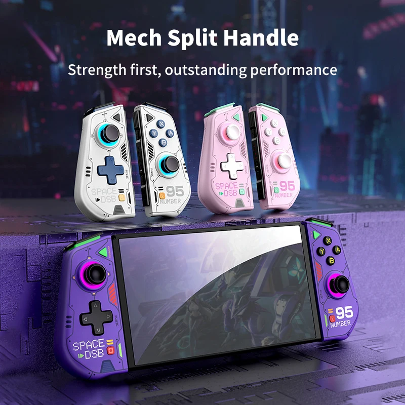 

Mecha Warrior Joypad Compatible With For Switch V1/V2/OLED With Hall Effect Joysticks Turbo Macro Function