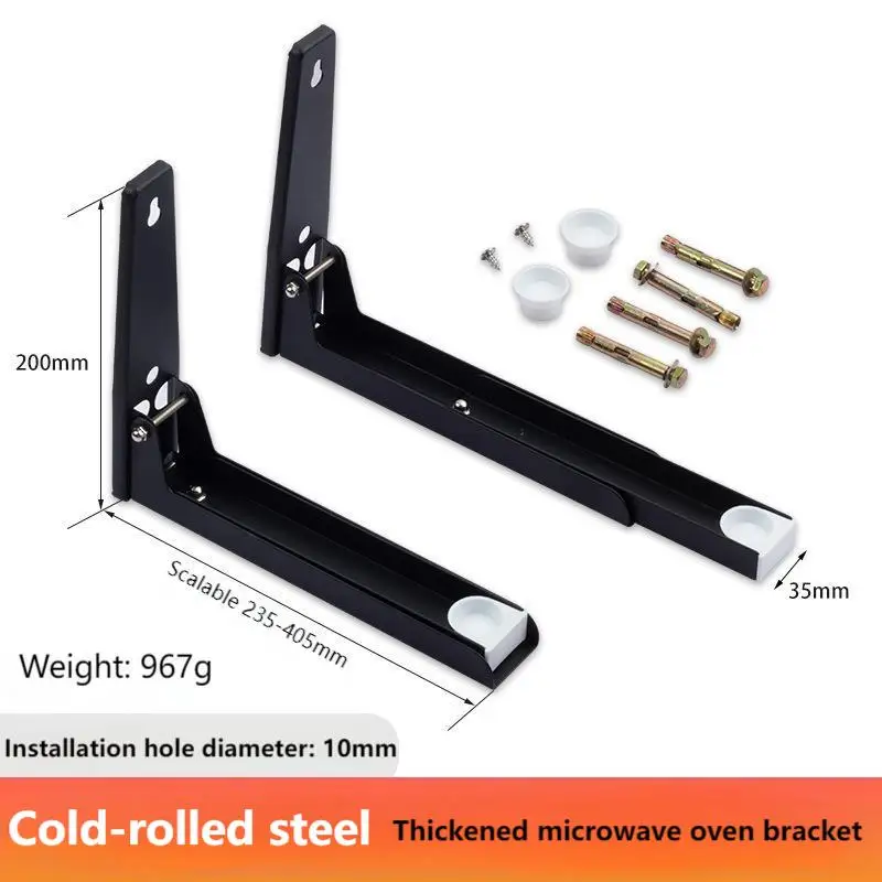 1 Set faltbare Edelstahl Mikrowelle Rack Küche Wand montiert ausziehbare Mikrowelle Lagerregal Ofen Rack Halterung