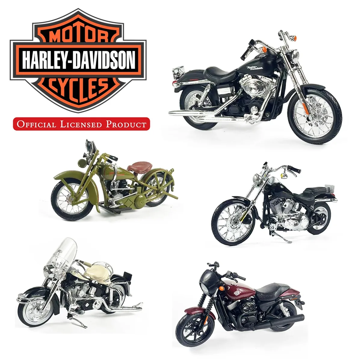 

1:18 Harley Davidson Classic Replica Motorcycle Model Motor Rider Souvenir Mini Moto Collectible Miniature Gift Toy