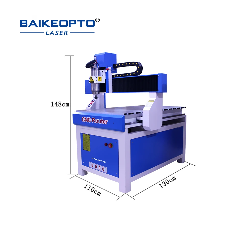 Aluminum Wood Acrylic PCB MDF Plywood Cutting Milling Machine High Precision Mini 3D Advertising 6090 CNC Router