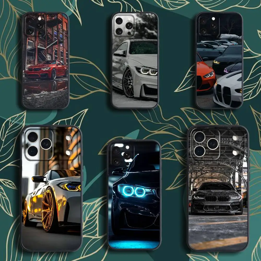 

B-E90 F30 G20 X5 X6 X7 car Phone Case For iPhone 17,16,15,14,13,12,Pro,Max,Plus,E,SE4,Air,Mini Black Soft Box