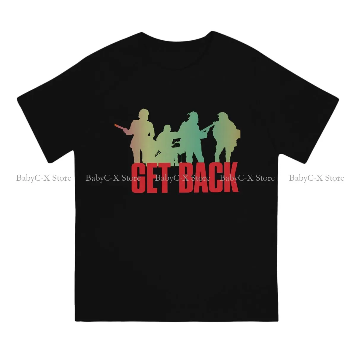 Get Back Fashion TShirts The Beatle Band Men Harajuku Tops T Shirt Round Neck