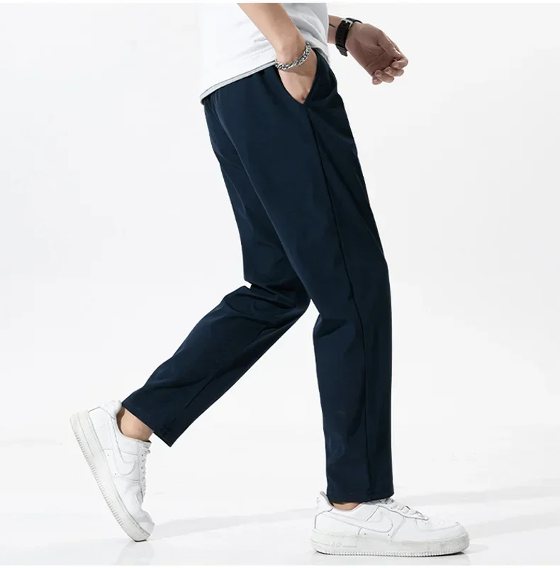 LIBIELIY ผู้ชายสีทึบกางเกงฤดูใบไม้ผลิฤดูใบไม้ร่วงใหม่ Casual กีฬา Slim กางเกงวิ่งออกกําลังกายฟิตเนสกางเกงผู้ชายแฟชั่นตรง