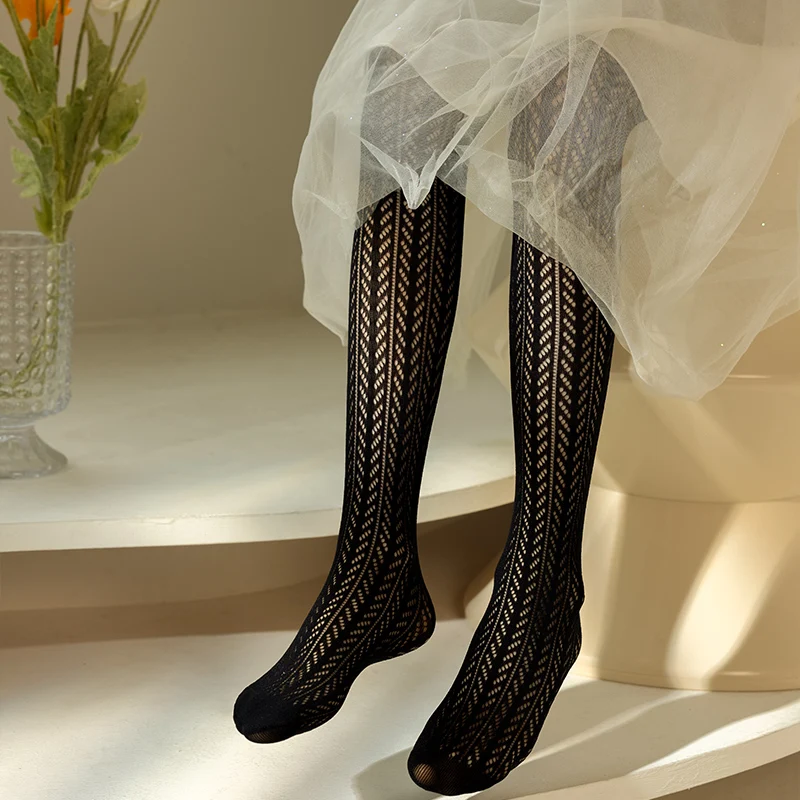 Koreanische Netzstrumpfhose für Mädchen im Sommerstil; Kinder-Lolita-Prinzessinnen-Socken mit Spitze, Leichte, Atmungsaktive, Süße und Niedliche Strumpfhosen