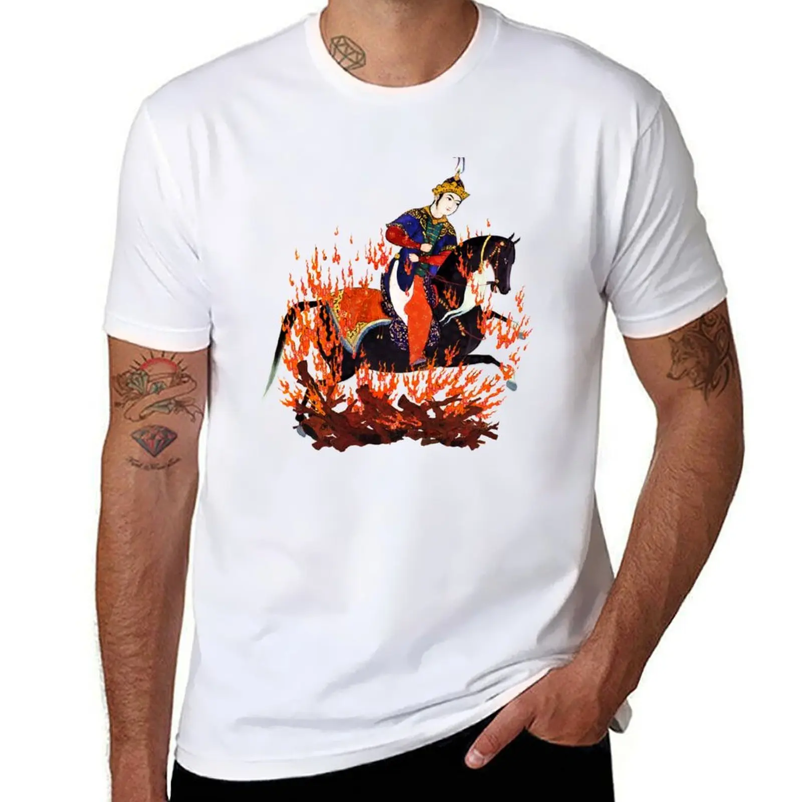 

Siavash in fire T-Shirt man t shirts graphic man t shirt cotton T-Shirt
