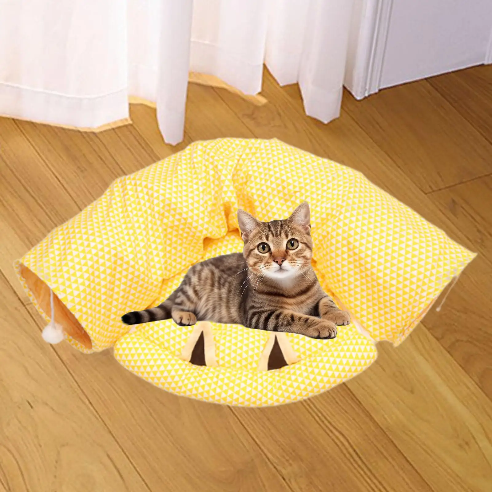 

Cat Tunnel Bed Kitty Training with Removable Mat for Ferrets Bunny Kitten