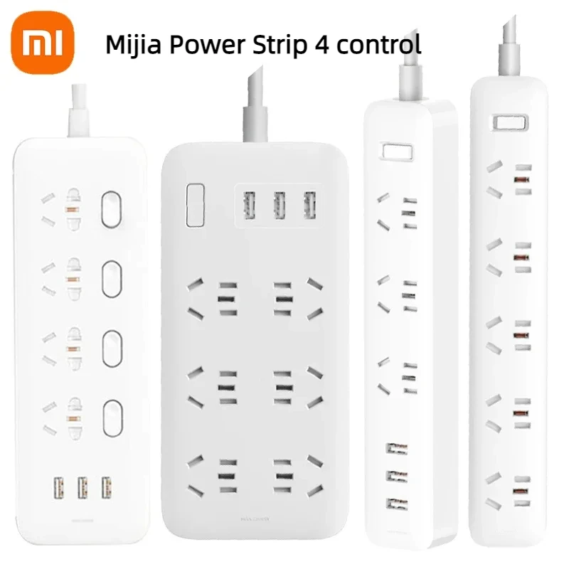 Xiaomi mijia power strip 4 controle de carregamento rápido extensão soquete adaptador para xiaomi power strip casa inteligente