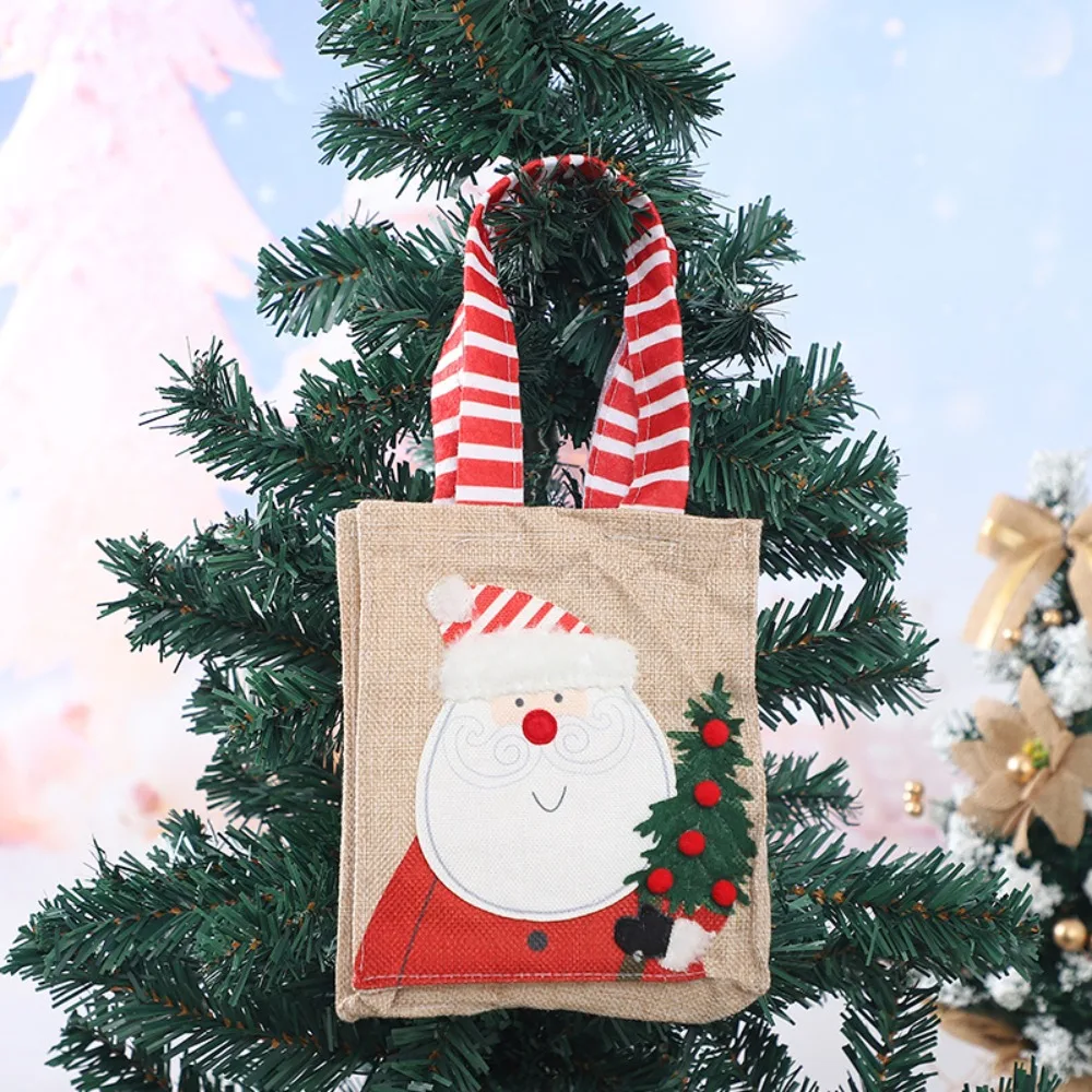 Traveling Bag Fashion Candy Bag Snowman Lovely Nylon Female Handbag Cartoon Storage Basket Christmas Style Bag