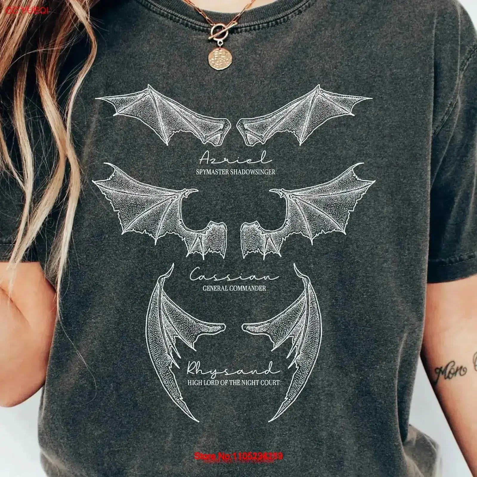 The Bat Boys T Shirt Acotar Velaris Night Courts SweaT Bookish Sarah J Maas vintage Washed Stylish Casual Breathable  vintage