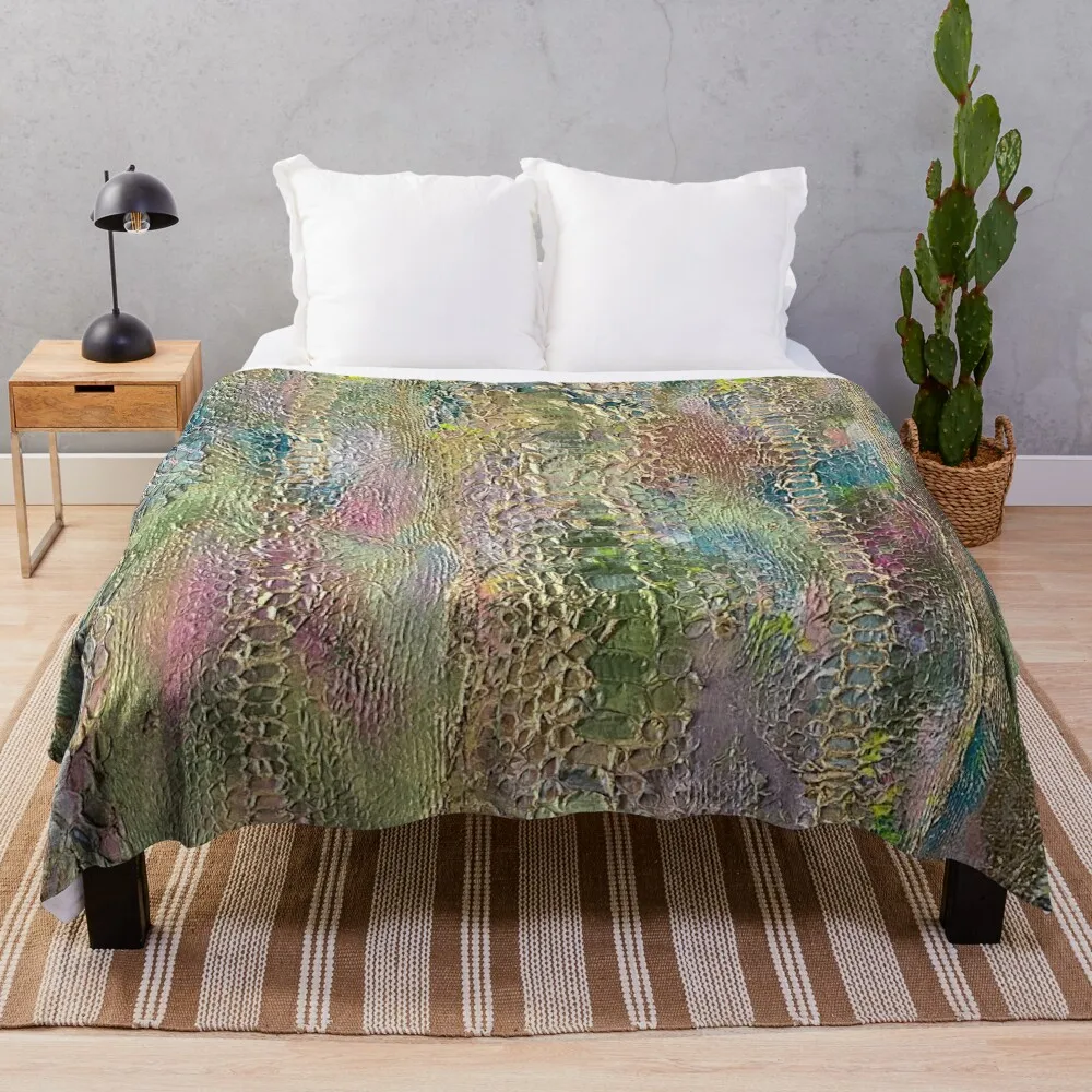 Rivers Painting on Snake Shed Throw Blanket Stuffeds Sofas Tourist Luxury Thicken Blankets