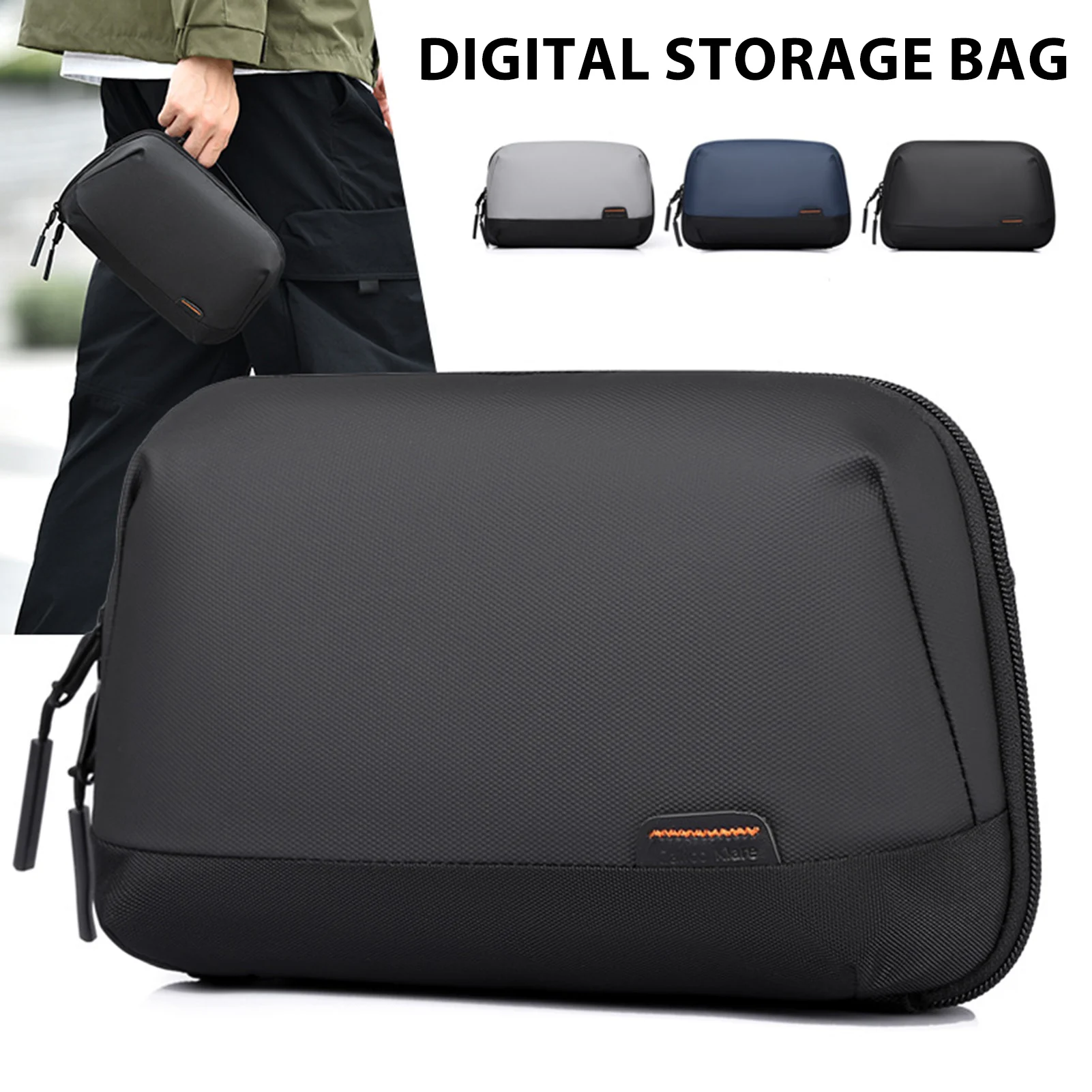 

Waterproof Digital Organizer Bag Portable Travel Cable Storage Case with Multiple Compartments for Charger Earphones