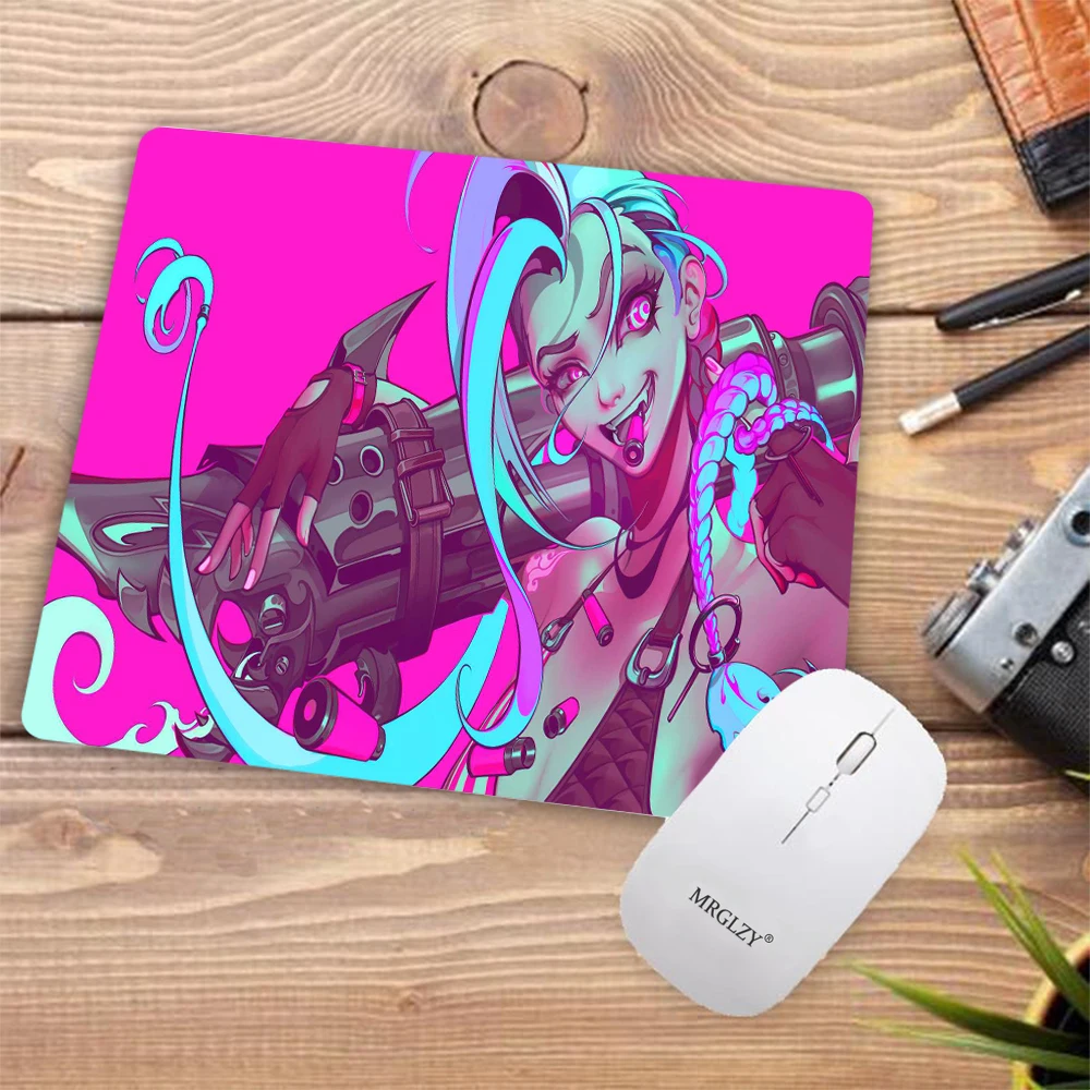 Arcane Game Thủ Thảm Miếng Lót Chuột Chơi Game Jinx Nhỏ Miếng Lót Chuột Bàn Phím Deskpad Đáng Bàn Làm Việc Phụ Kiện Diy Mousepad Anime Silicone Mat