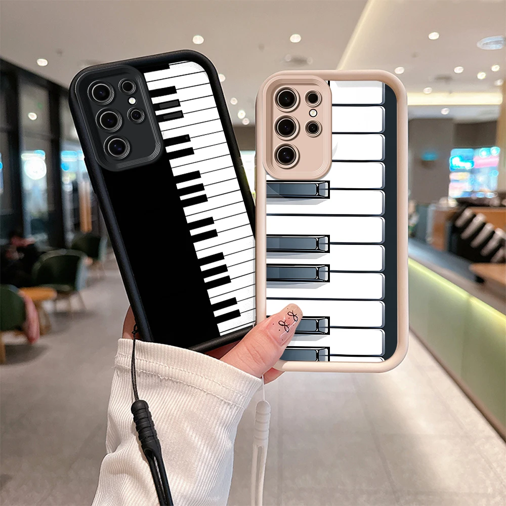 

Piano Music Phone Case For Xiaomi Redmi 9A 9C 10 10C 12 12C K30 K40 K50 Note 10 11 12 Pro 5G Cover With Hand Strap