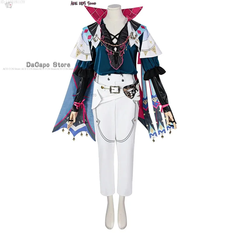 New Anime Wuwa Brant Cosplay Costume Wig Shoes Wuthering Waves Mask Game Clothes Mens Uniforms Halloween Party Cosplay Ani