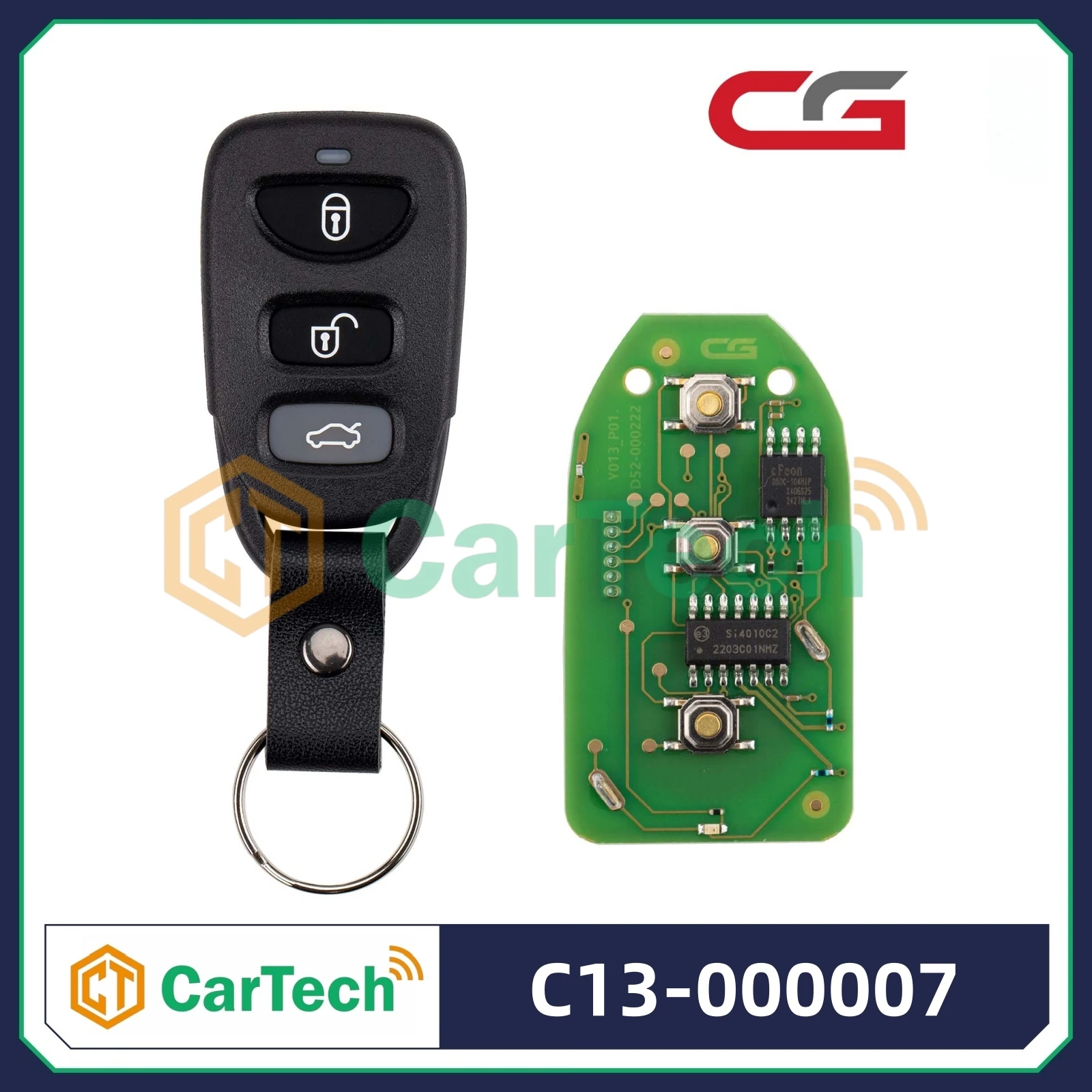 

CGDI C13-000007 4 Buttons Separate 3plus1 BTN Wire Remote for Hyundai Style Used with CGDI K2