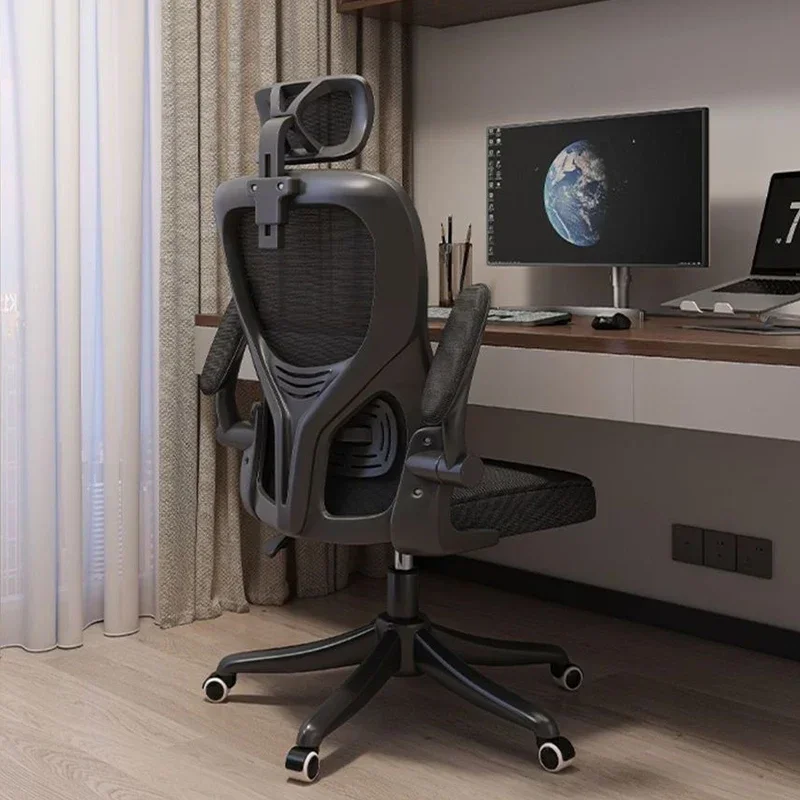 Study Office Chair Glide Designer Adjustable Game Comfortable Headrest Wheel Home Handle Chairs High  Mesh Furniture