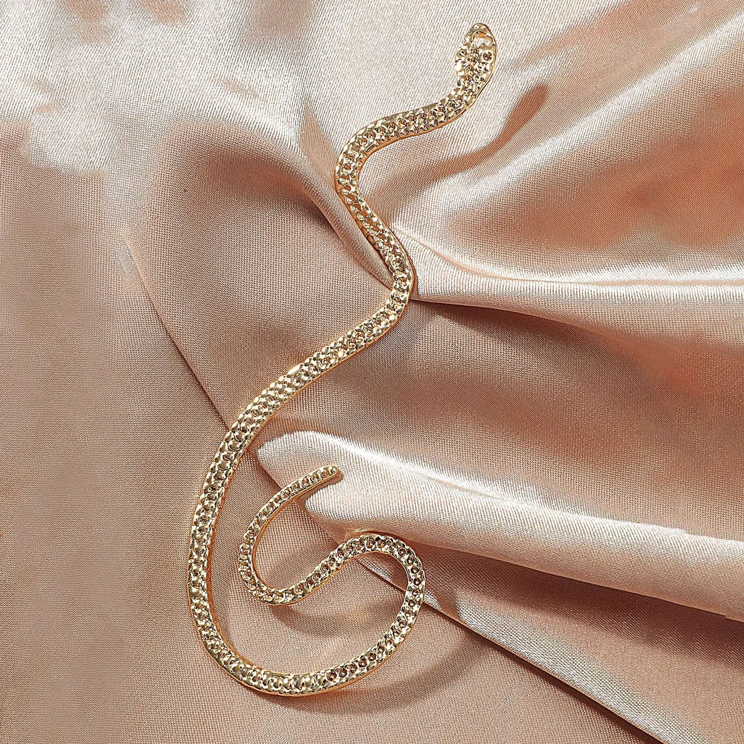 Newest Punk European And American Style Snake Ear Cuff Earring For Women Silver Color Animal Ear Clip Earrings Jewelry Acces