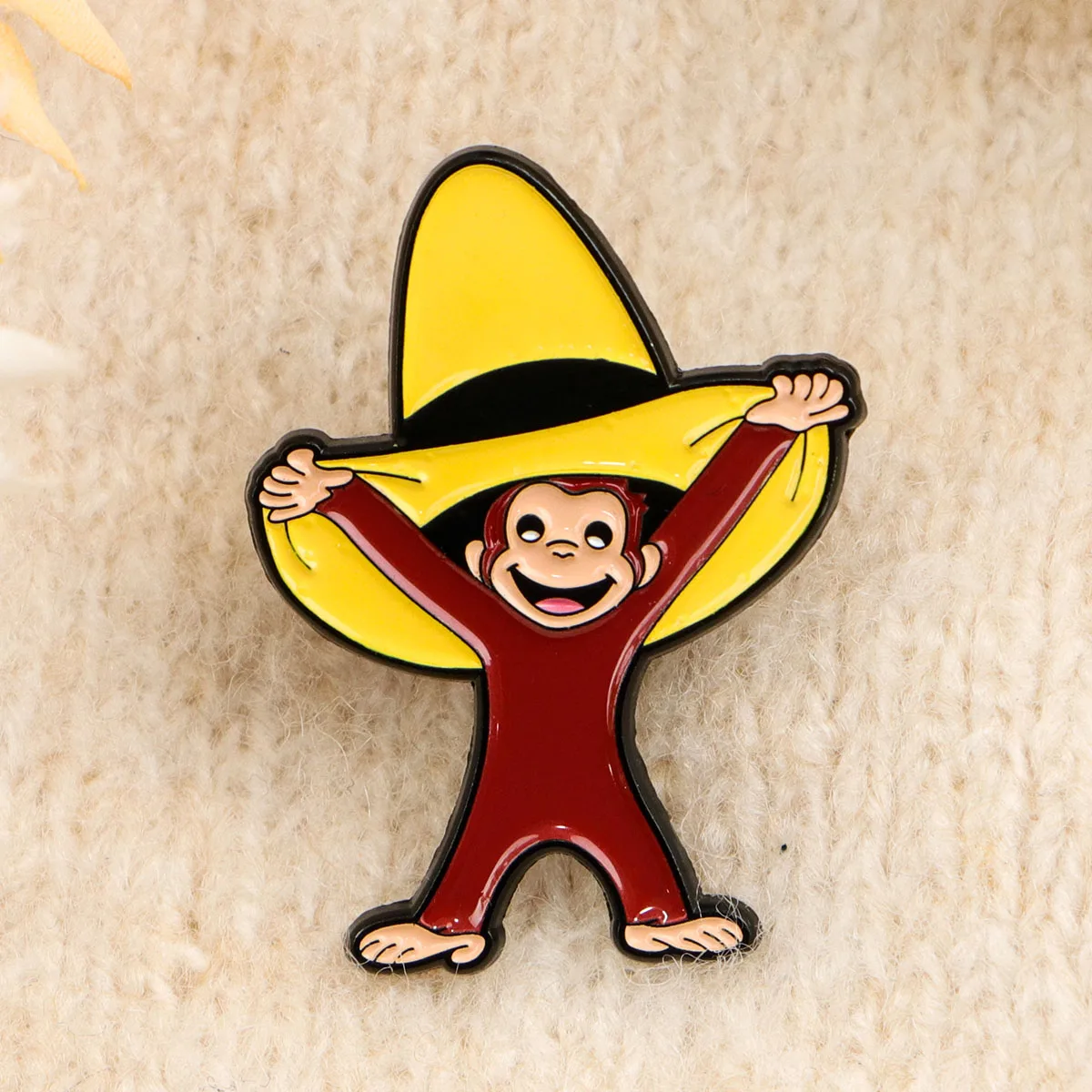 Cute Monkey Enamel Pin Funny Animal Jewelry Cosplay Accessories Kids Gift for Clothes Hat Lapel Pins Brooch on Backpack view 3
