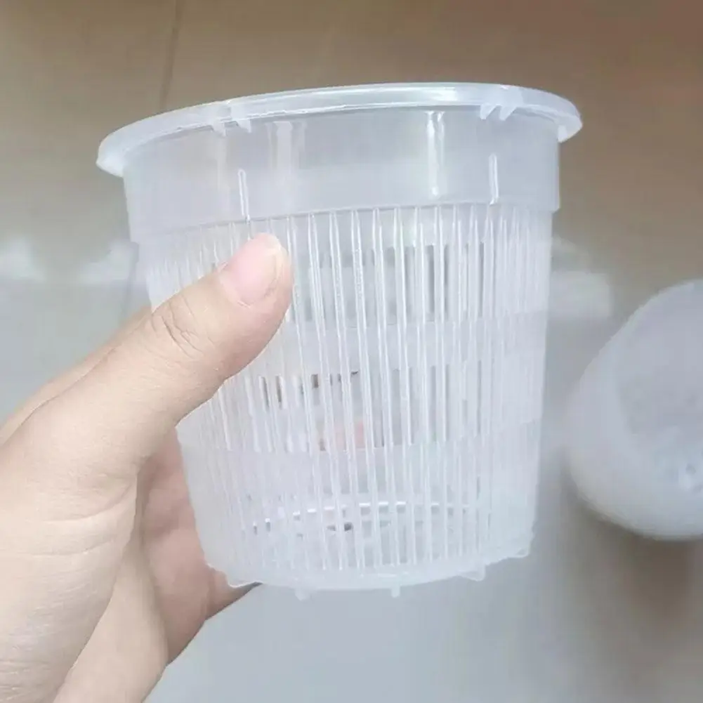 Mesh Pot Root Control Transparent Flowerpot for Phalaenopsis Orchid Cattleya Breathable Container Drainage Hole Orchid Pot