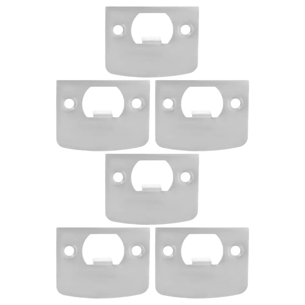 

6pcs Deadbolt Strike Plate 3.5 Inch Steel Lock Replacement Parts Adjustable Door Latch Guard Plate For Home Security Door