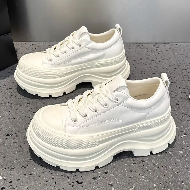 Women Multi Layer Platform Sneakers Lace Up Round Toe Casual Skate Shoes Streetwear Walking Trainer Footwear Casual Sports Shoes - view 6